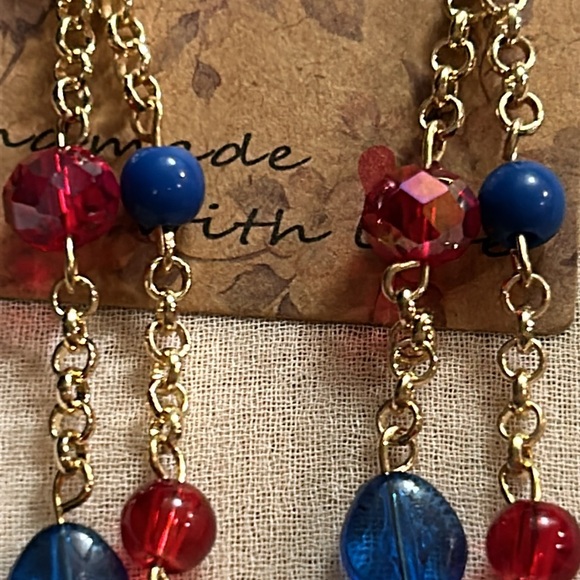 Gold Hot & Cold Glass beaded Jewelry Set - Picture 15 of 16